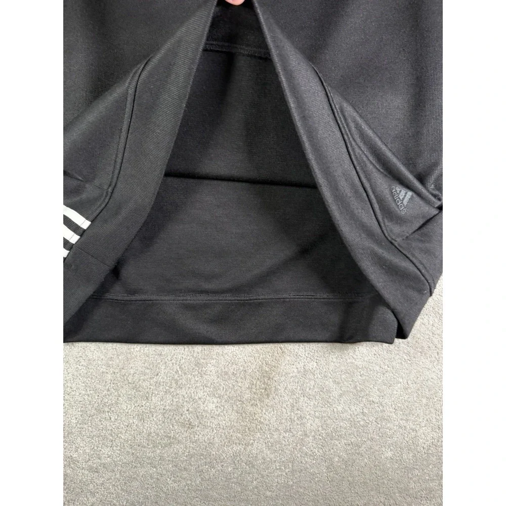 Adidas Golf ClimaLite Sweater Vest Knit Black V-Neck 3 Stripe Pullover Men's 2XL